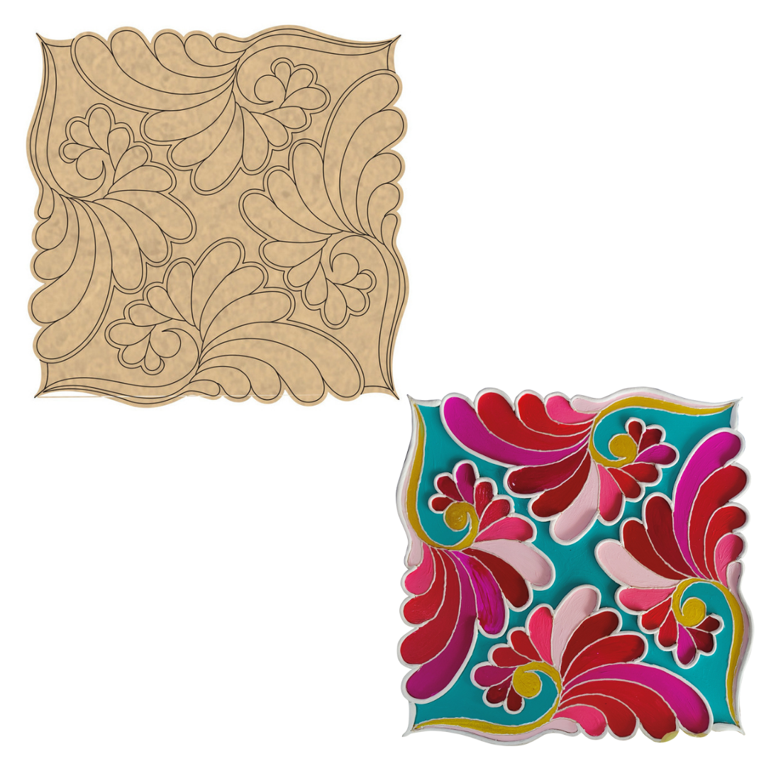 PAPERICIOUS 4mm thick Pre Marked MDF Modern Abstract