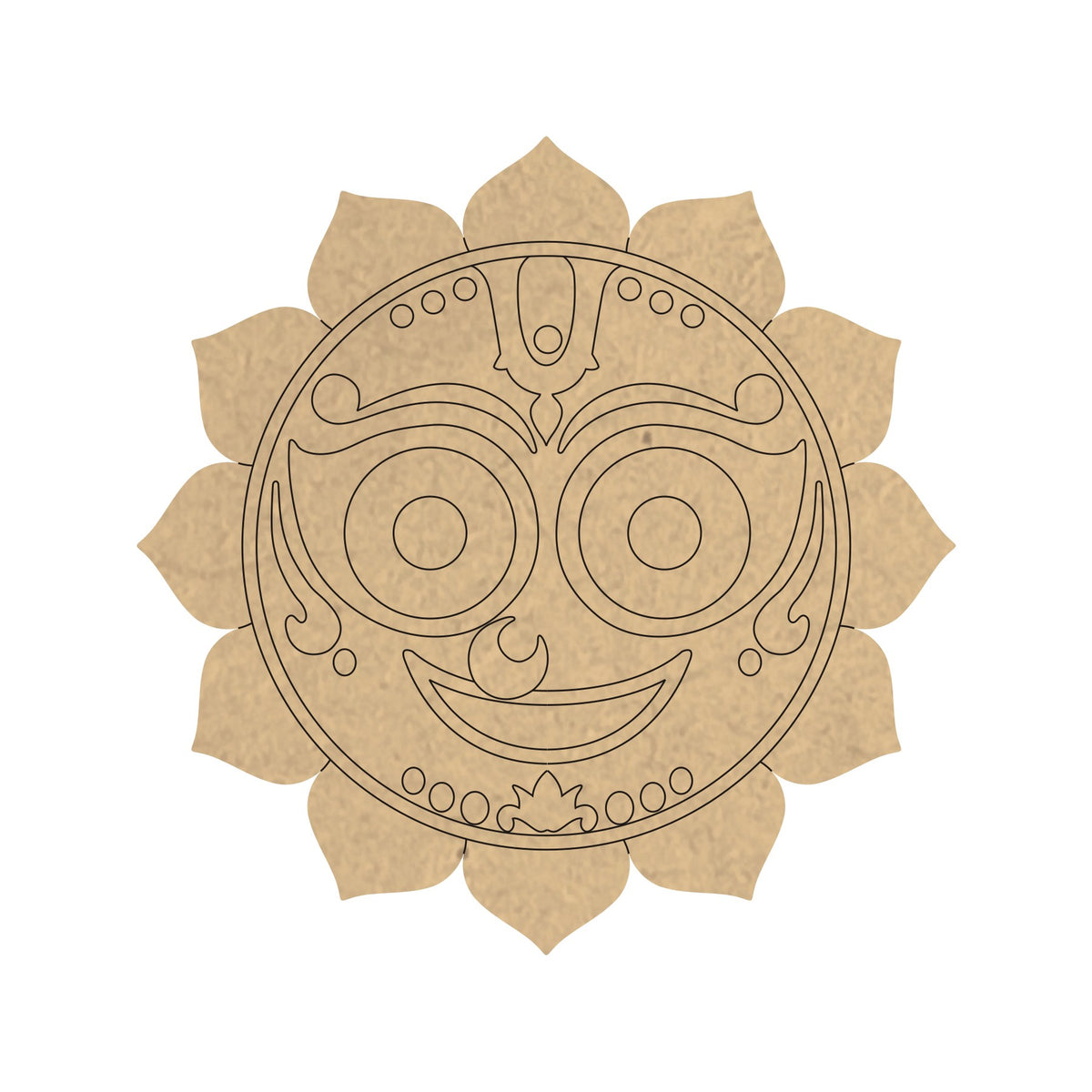 PAPERICIOUS 4mm thick Pre Marked MDF Base Jagannath Ji
