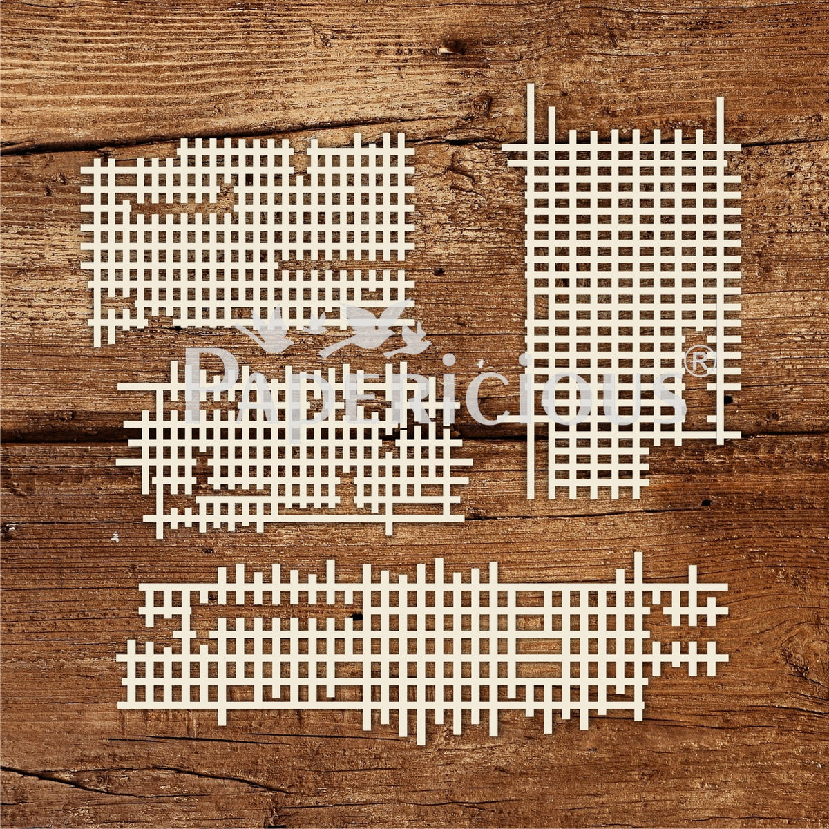 Mesh Collage- 6x6 Inch Laser Cut Collage Chipboard