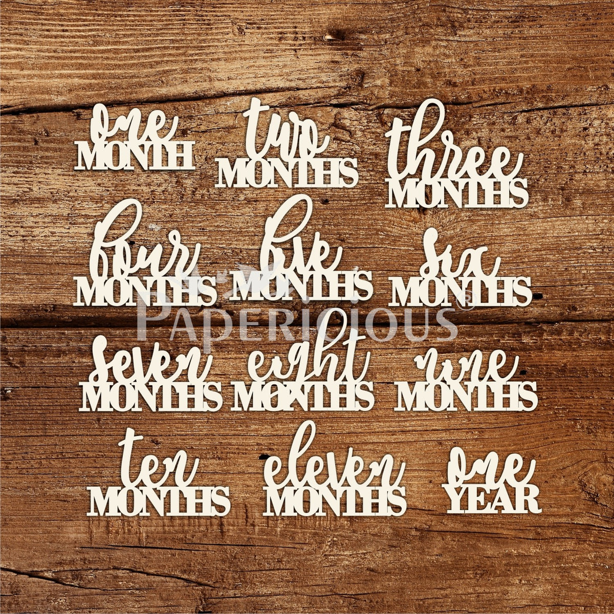 Birthday Milestones - 6x6 Inch Laser Cut Collage Chipboard