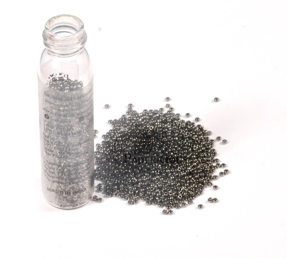 Papericious - Shaker Beads - Carbon