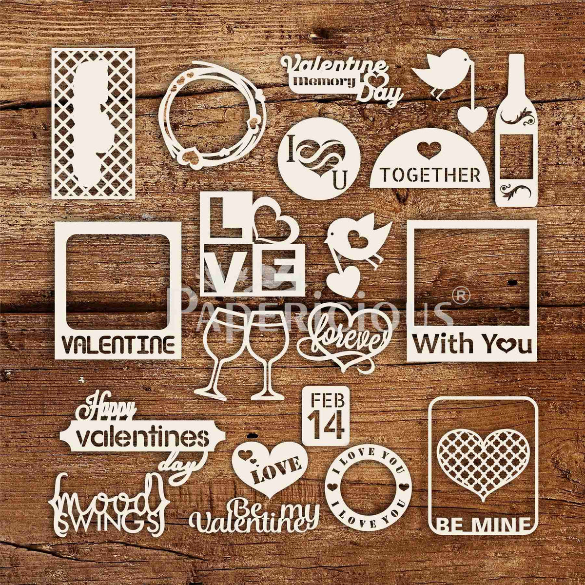 Be Mine - 6x12 Inch Laser Cut Theme Chipboard (1.4mm)