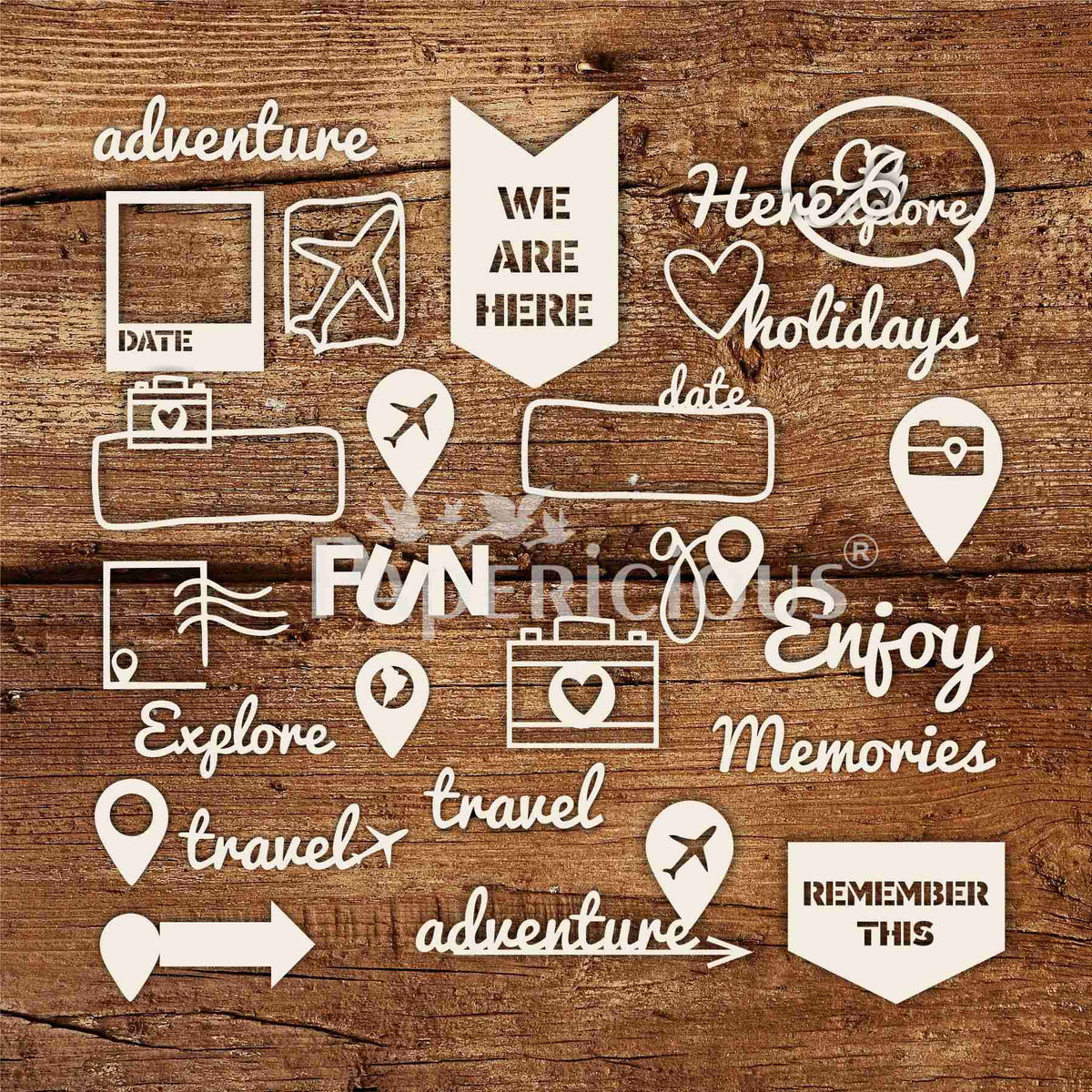 Lets Go - 6x12 Inch Laser Cut Theme Chipboard (1.4mm)