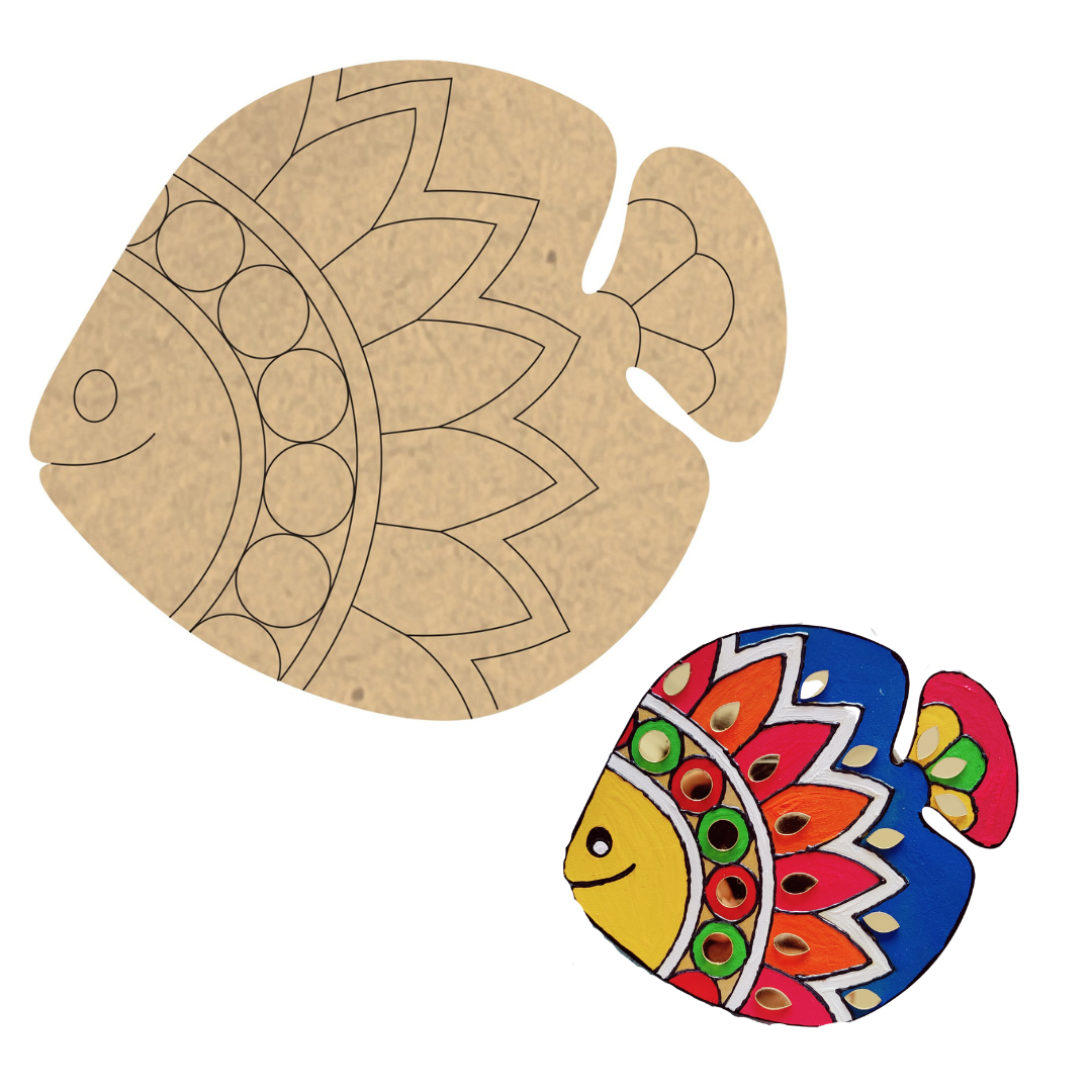 PAPERICIOUS 4mm thick Pre Marked MDF Base Fish