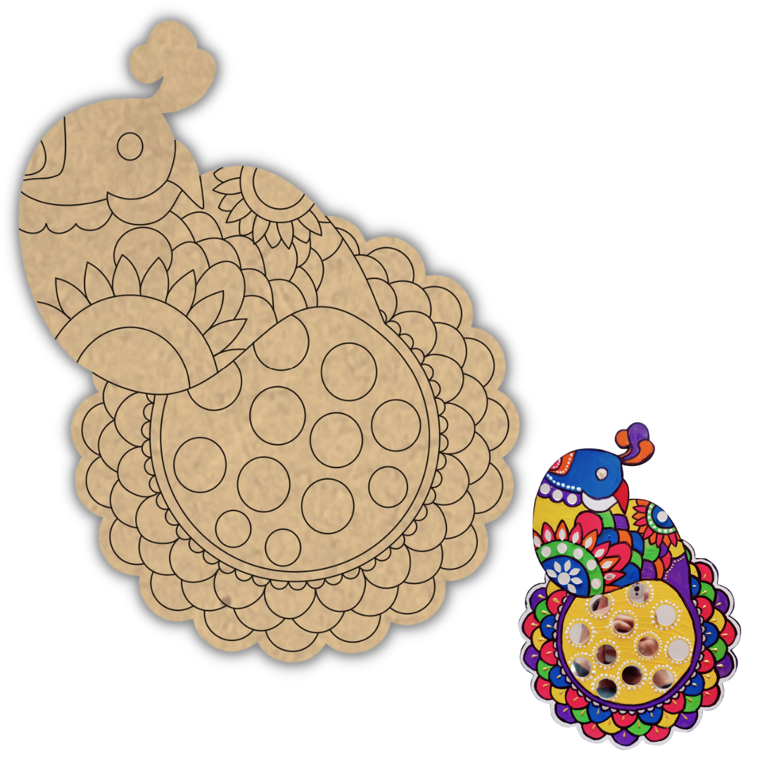 PAPERICIOUS 4mm thick Pre Marked MDF Base Peacock