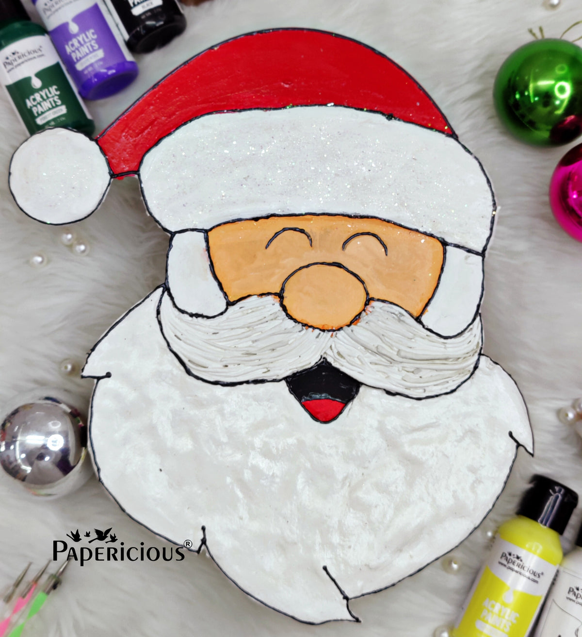 PAPERICIOUS 4mm thick Pre Marked MDF Santa Face