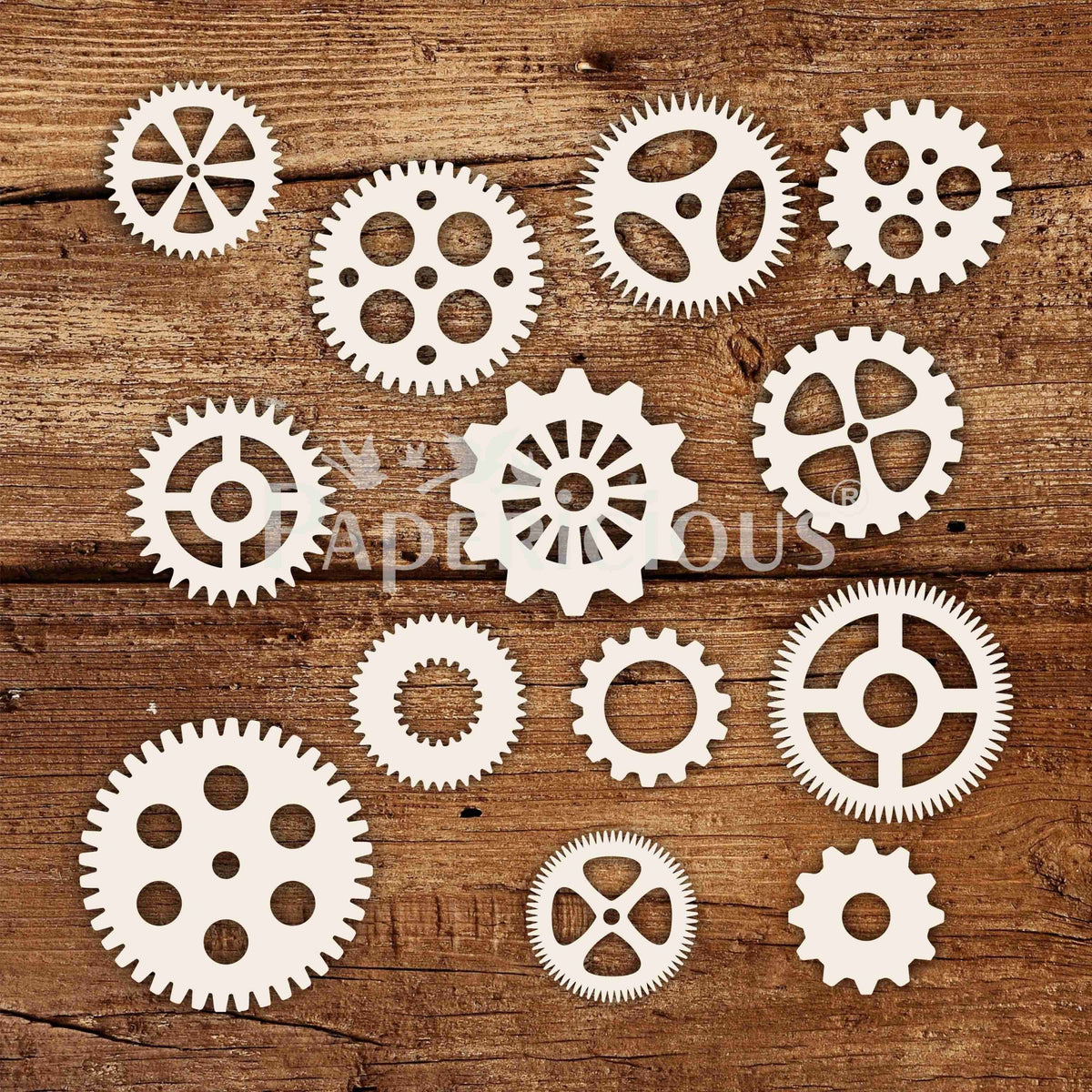 Gears - 6x6 Inch Laser Cut Collage Chipboard (1.4mm)