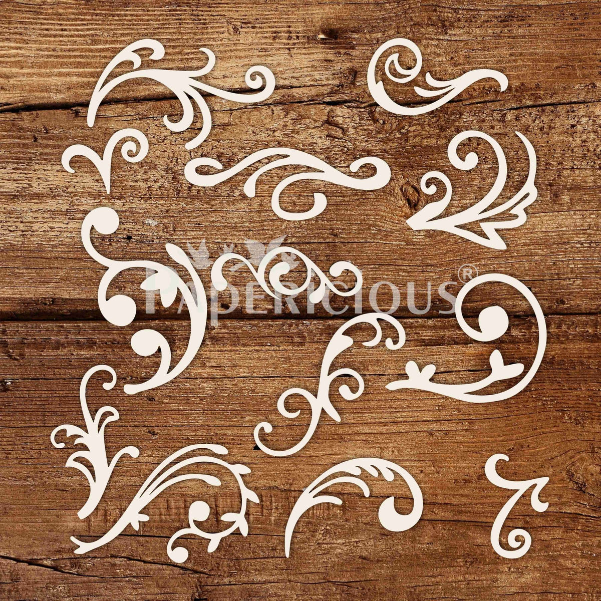 Flourish - 6x6 Inch Laser Cut Collage Chipboard (1.4mm)