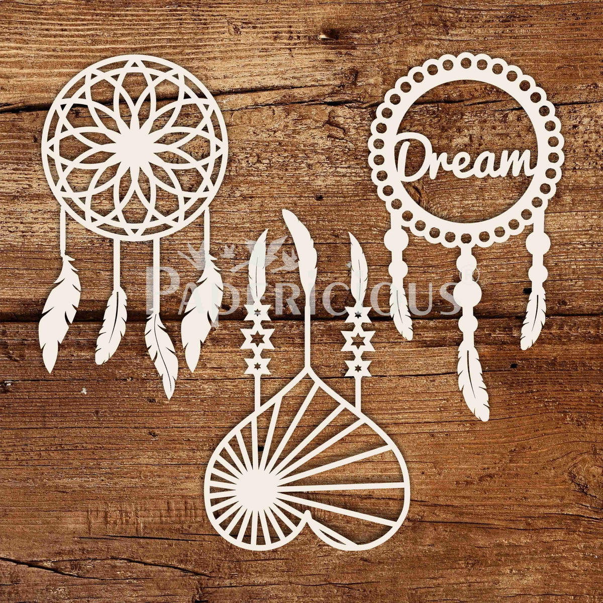 Small Dream Catcher - 6x6 Inch Laser Cut Collage Chipboard (1.4mm)
