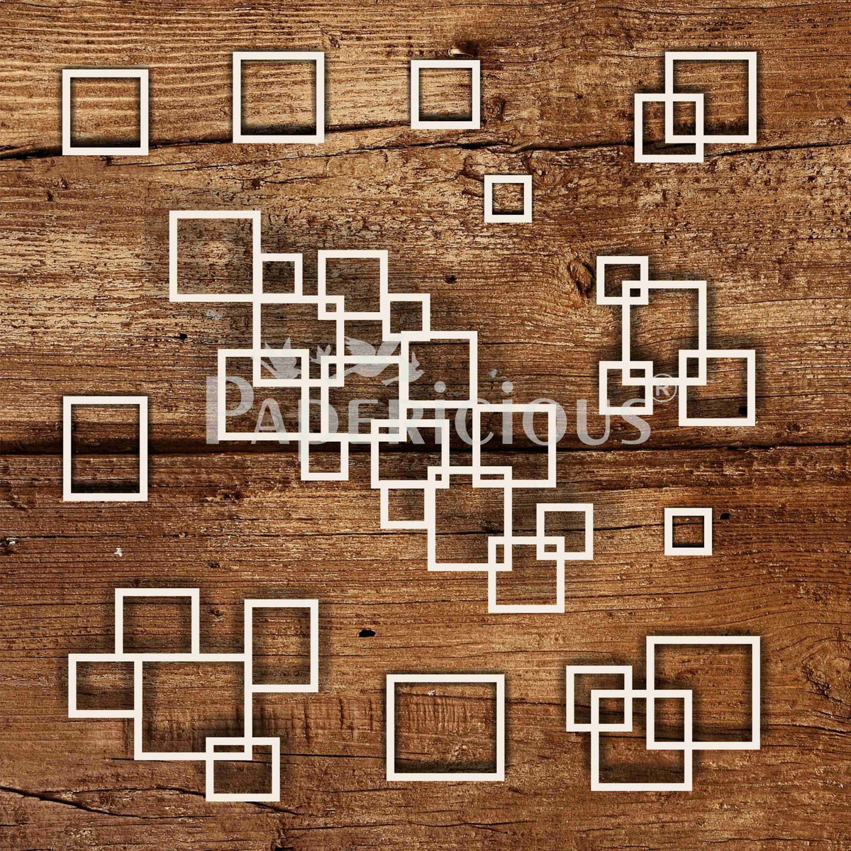 Sqaure Collage - 6x6 Inch Laser Cut Collage Chipboard (1.4mm)