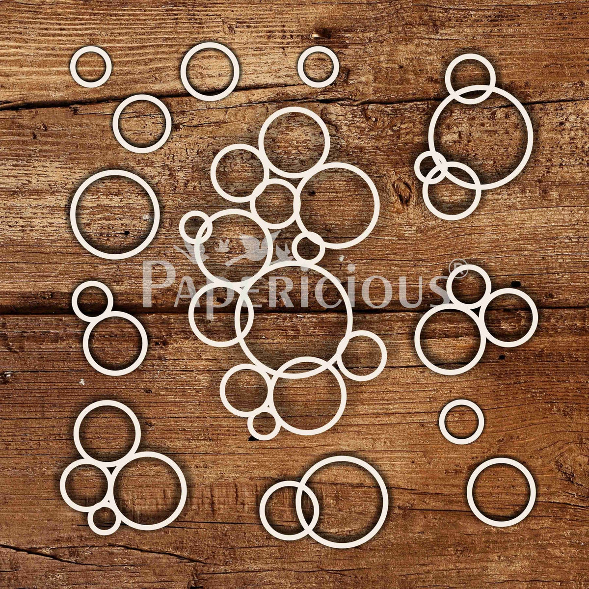 Ring Collage - 6x6 Inch Laser Cut Collage Chipboard (1.4mm)
