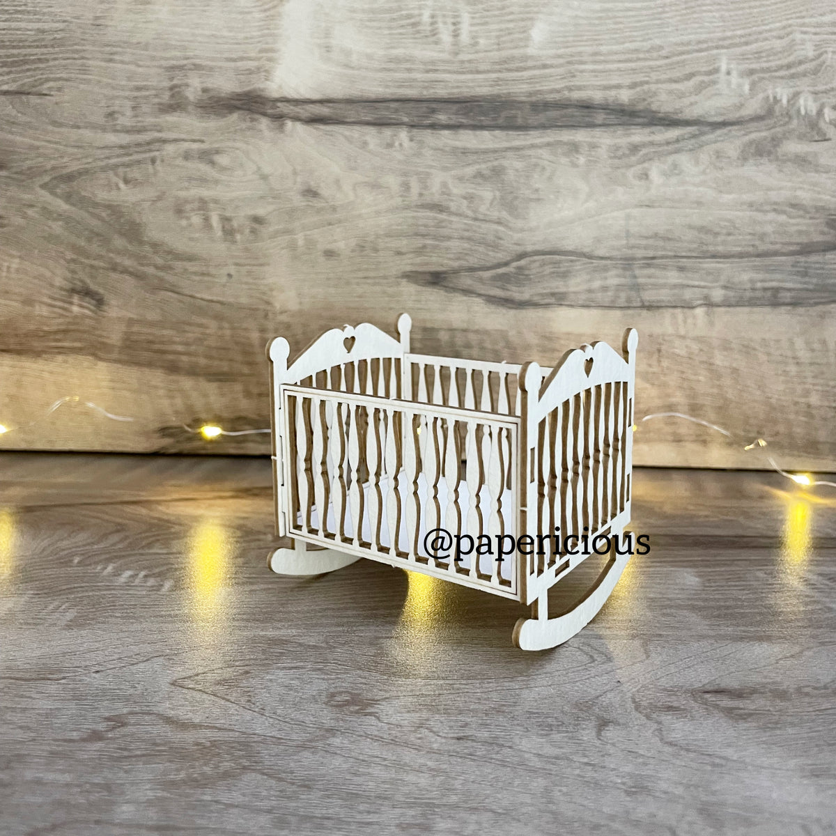 PAPERICIOUS - 3D Chipboard Embellishments - Baby Cradle