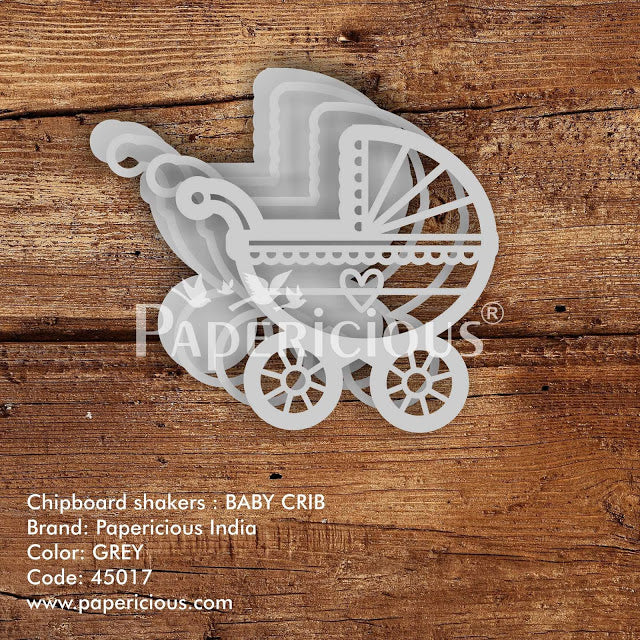Laser Cut 3D Shaker Chipboard (1.4mm) - Baby Crib