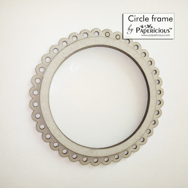 Laser Cut 3D Shaker Chipboard (1.4mm) - Circle Frame