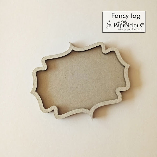 Laser Cut 3D Shaker Chipboard (1.4mm) - Fancy Tag