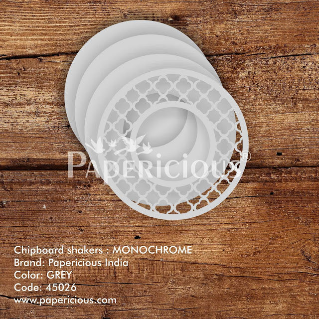 Laser Cut 3D Shaker Chipboard (1.4mm) - Monochrome