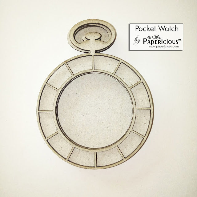 Laser Cut 3D Shaker Chipboard (1.4mm) - Pocket watch