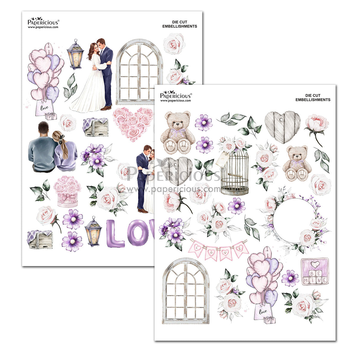 Papericious - L'Amour - Motif Bundle - 2 sheets - A4