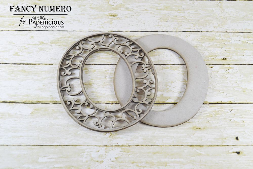 Number 0 (Zero) - Laser Cut AlphaNumerals Chipboard (1.4mm)
