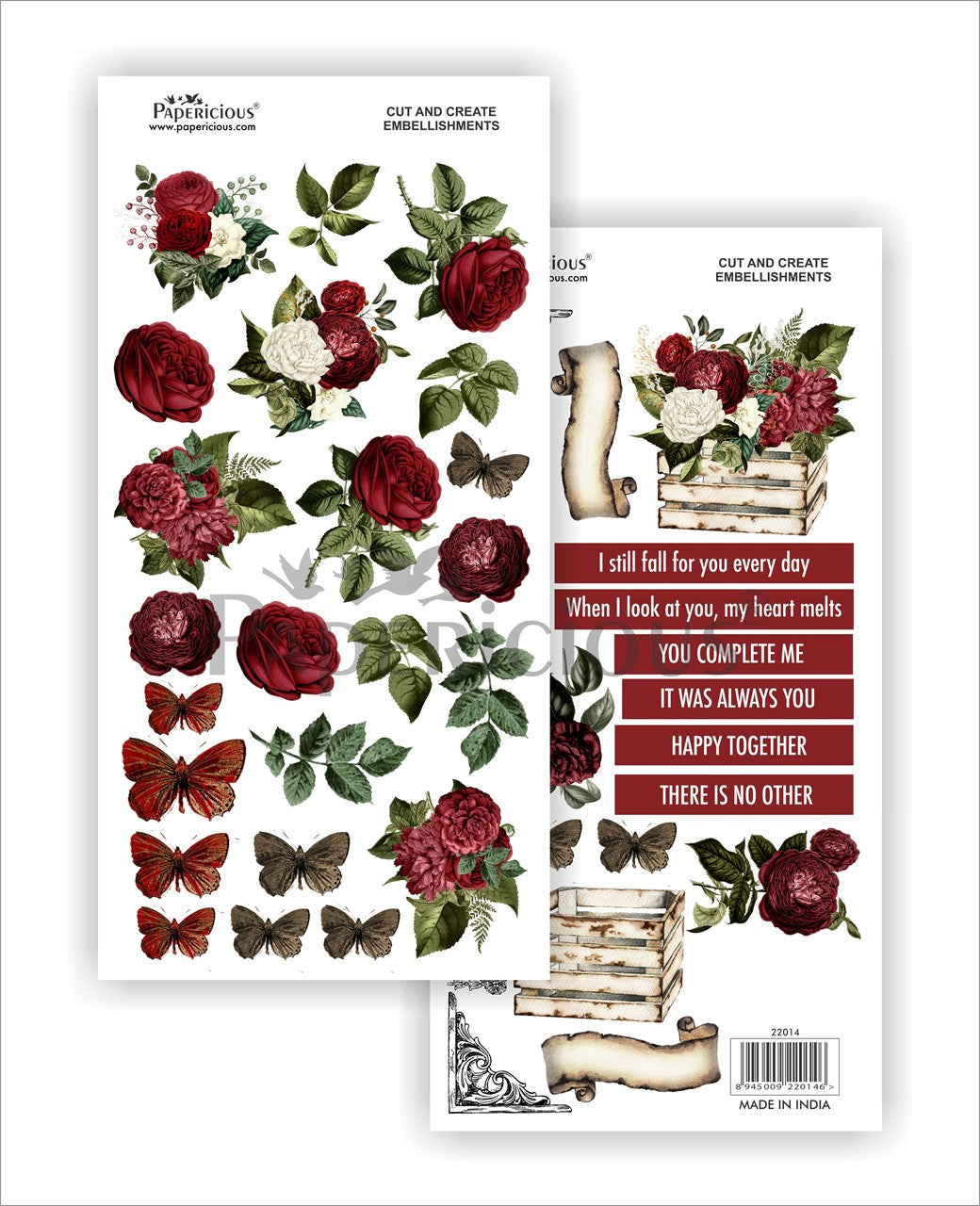 Papericious - Billet Doux - Cut & Create Embellishments 6x12inch