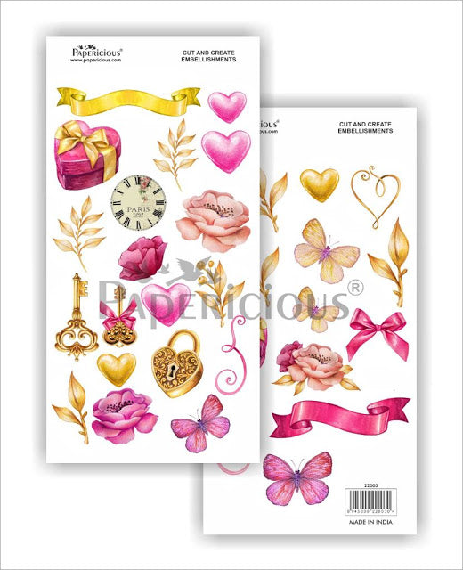 Papericious - Blush - Cut & Create Embellishments 6x12inch