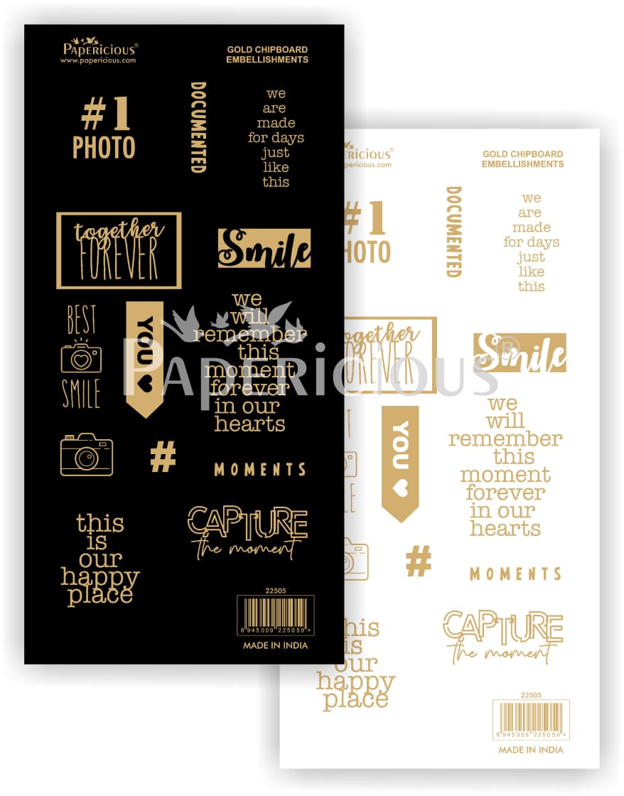 Papericious - Capture the moments - Die-Cut Embellishment- Motif Sheet