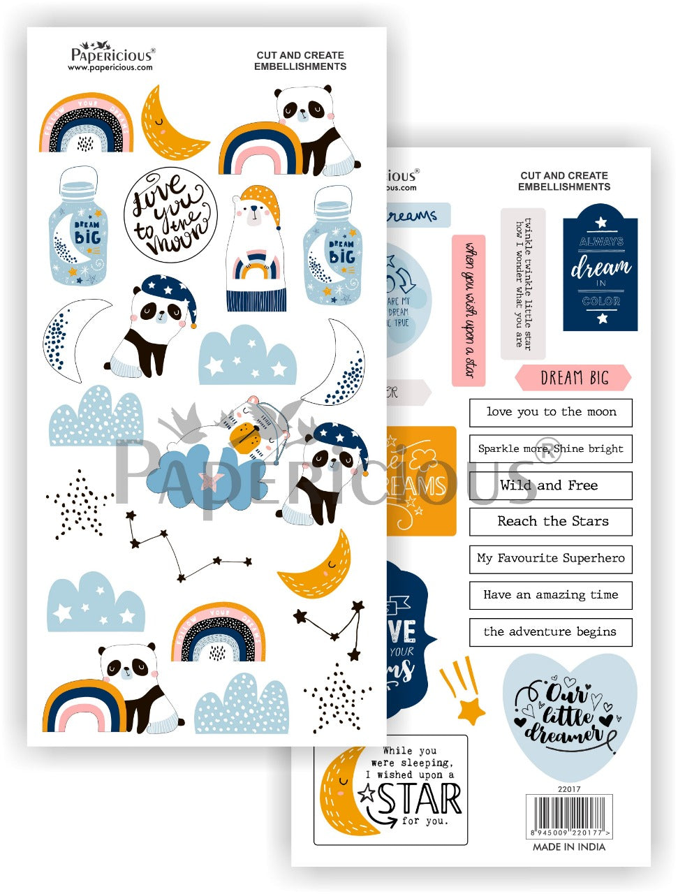 Papericious - Dream Big - Cut & Create Embellishments 6x12inch
