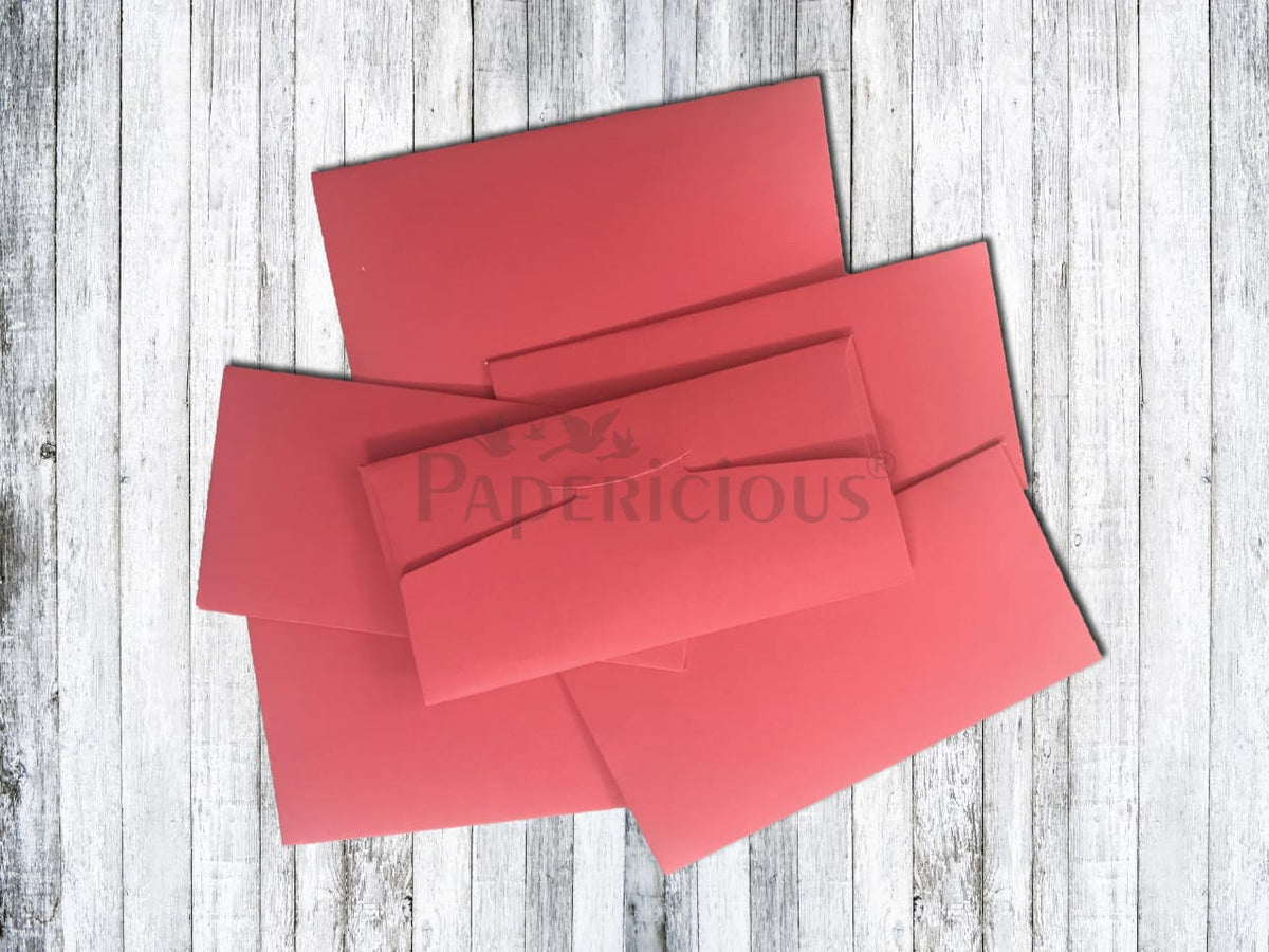Papericious - Hot Red- Cash Envelope 6 Pcs