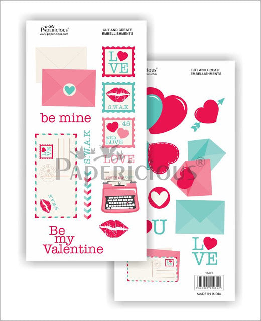 Papericious - I Love You - Cut & Create Embellishments 6x12inch