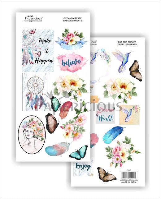 Papericious - Indie Chic - Cut & Create Embellishments 6x12inch