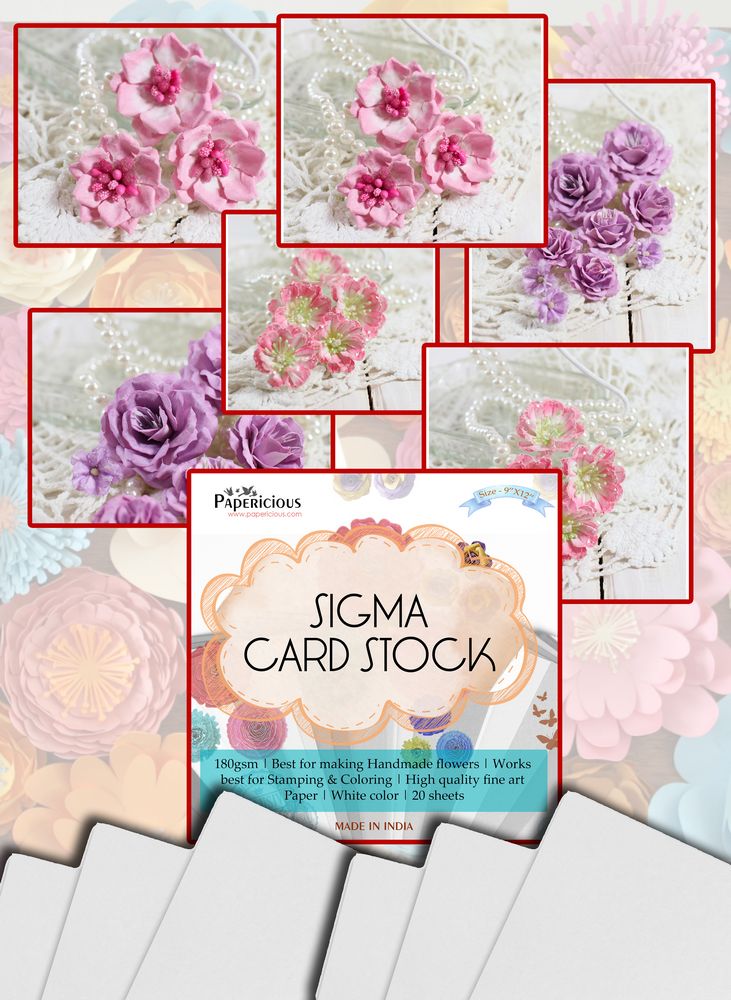 PAPERICIOUS - Sigma Flowerite - 180GSM Colored Cardstock 8x12 inch / 10 Sheets