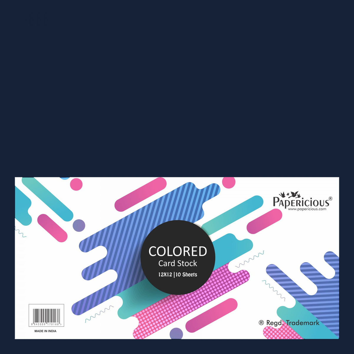 PAPERICIOUS - Space Blue - 250GSM Colored Cardstock 12x12 inch / 10 Sheets