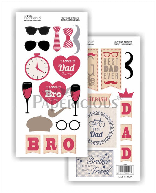 Papericious - The Gentleman - Cut & Create Embellishments 6x12inch