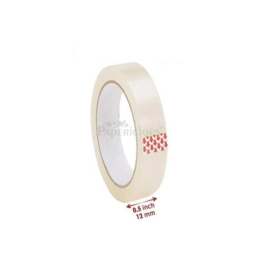 PAPERICIOUS - Transparent Cello BOPP Packaging Tape Self Adhesive - 12mm / 0.5 inch