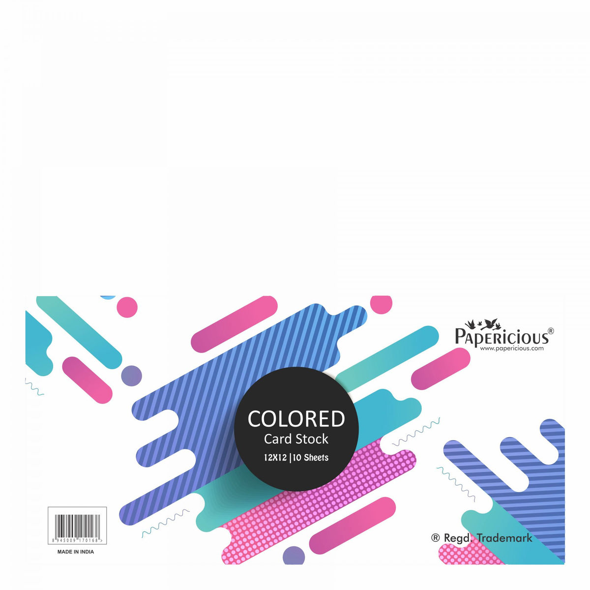 PAPERICIOUS - White - 250GSM Colored Cardstock 12x12 inch / 10 Sheets