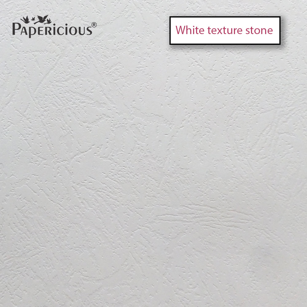PAPERICIOUS - White Stone Texture - 250GSM Colored Cardstock 12x12 inch / 10 Sheets