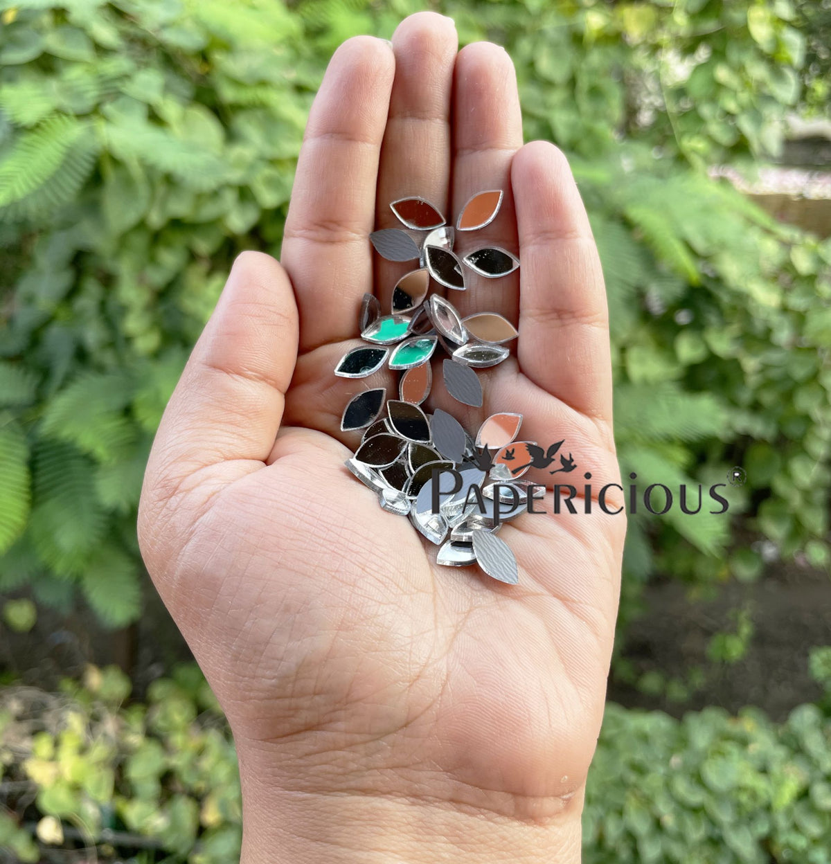 Acrylic Lippan Art Silver Mirror Cutouts - Oval