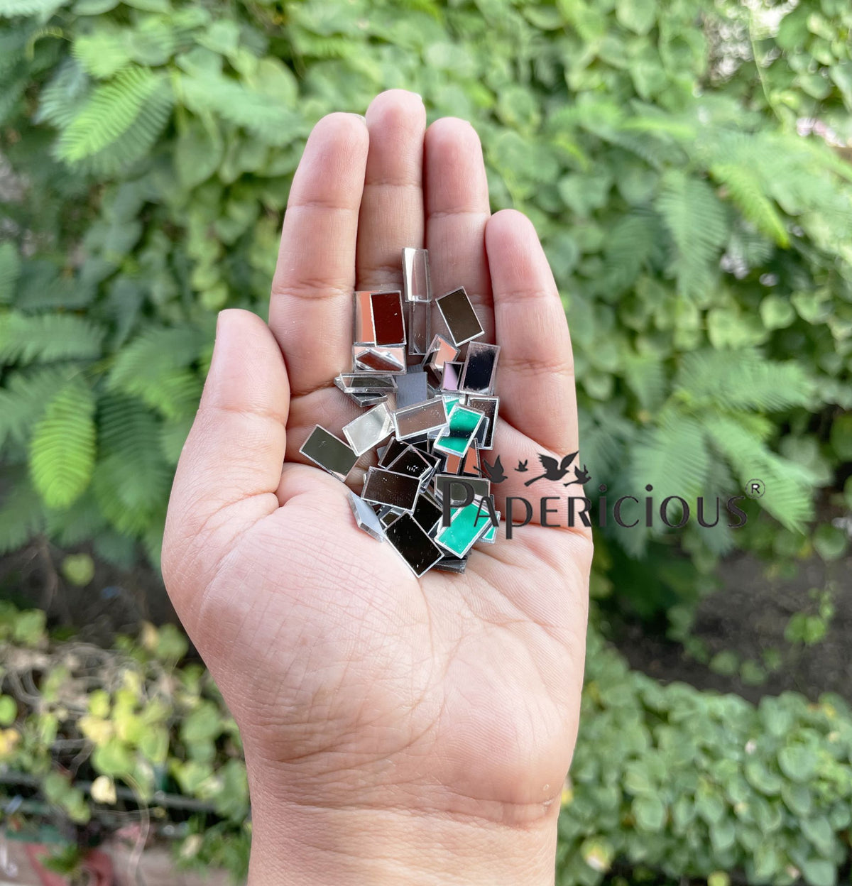 Acrylic Lippan Art Silver Mirror Cutouts - Rectangle