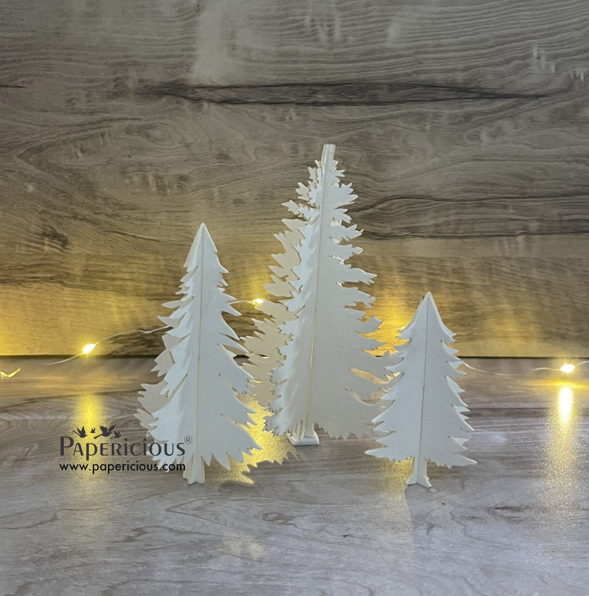 PAPERICIOUS - 3D Chipboard Embellishments - Unassembled Christmas Trees