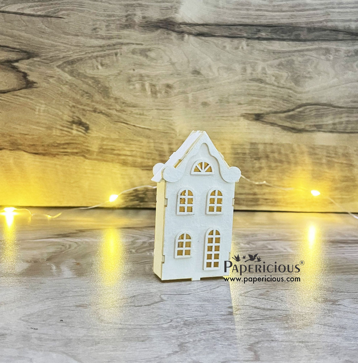 PAPERICIOUS - 3D Chipboard Embellishments - Unassembled Scandi House Model-1