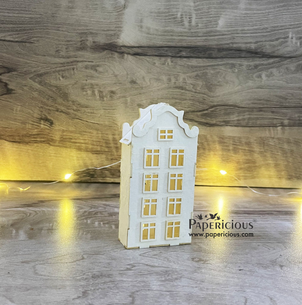 PAPERICIOUS - 3D Chipboard Embellishments - Unassembled Scandi House Model-2