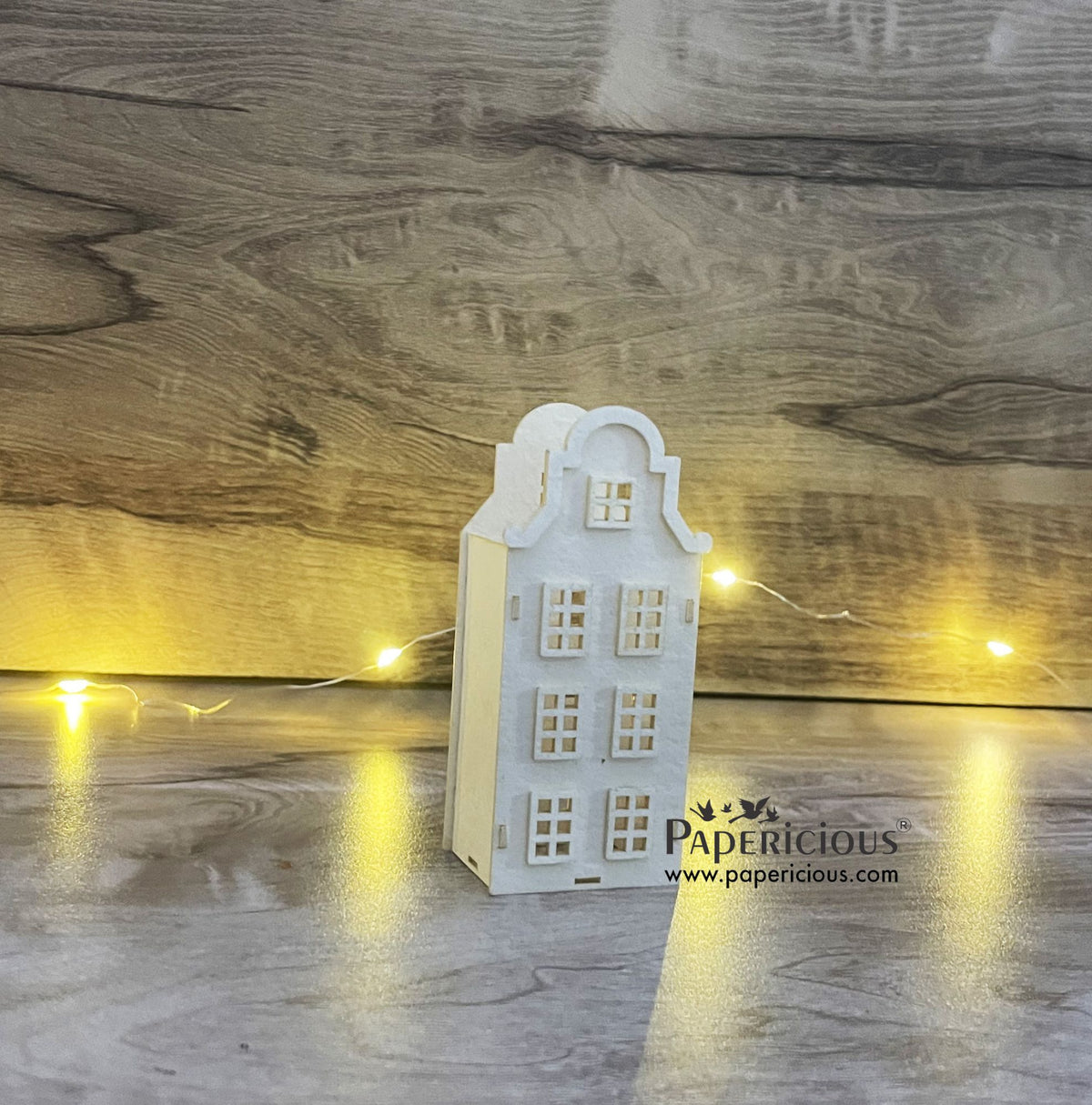 PAPERICIOUS - 3D Chipboard Embellishments - Unassembled Scandi House Model-3