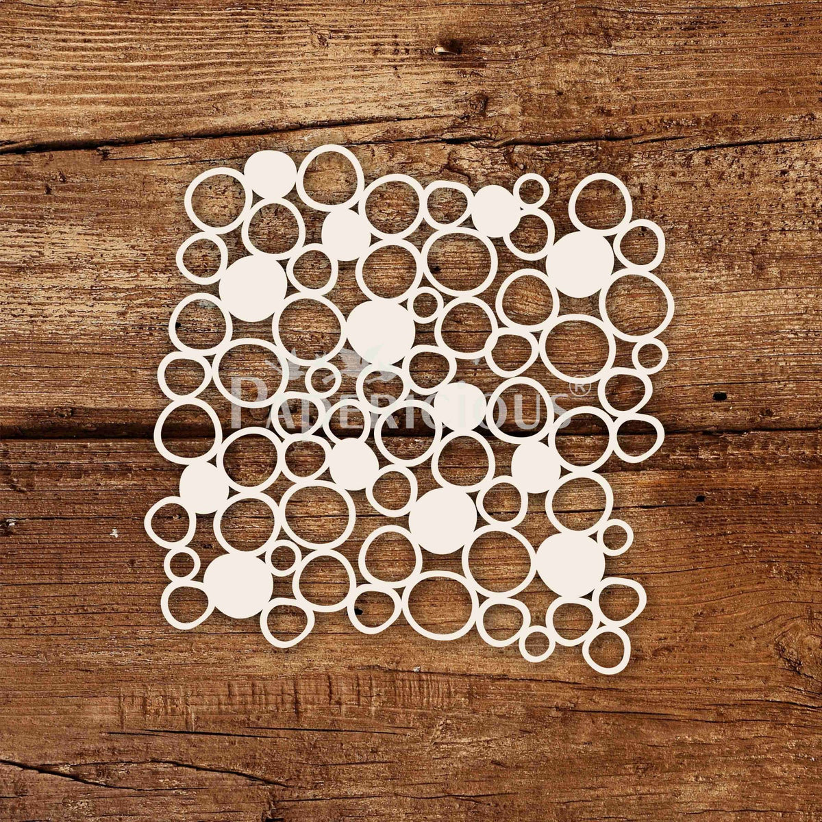 Bubbles - 6x6 Inch Laser Cut Pattern Chippis