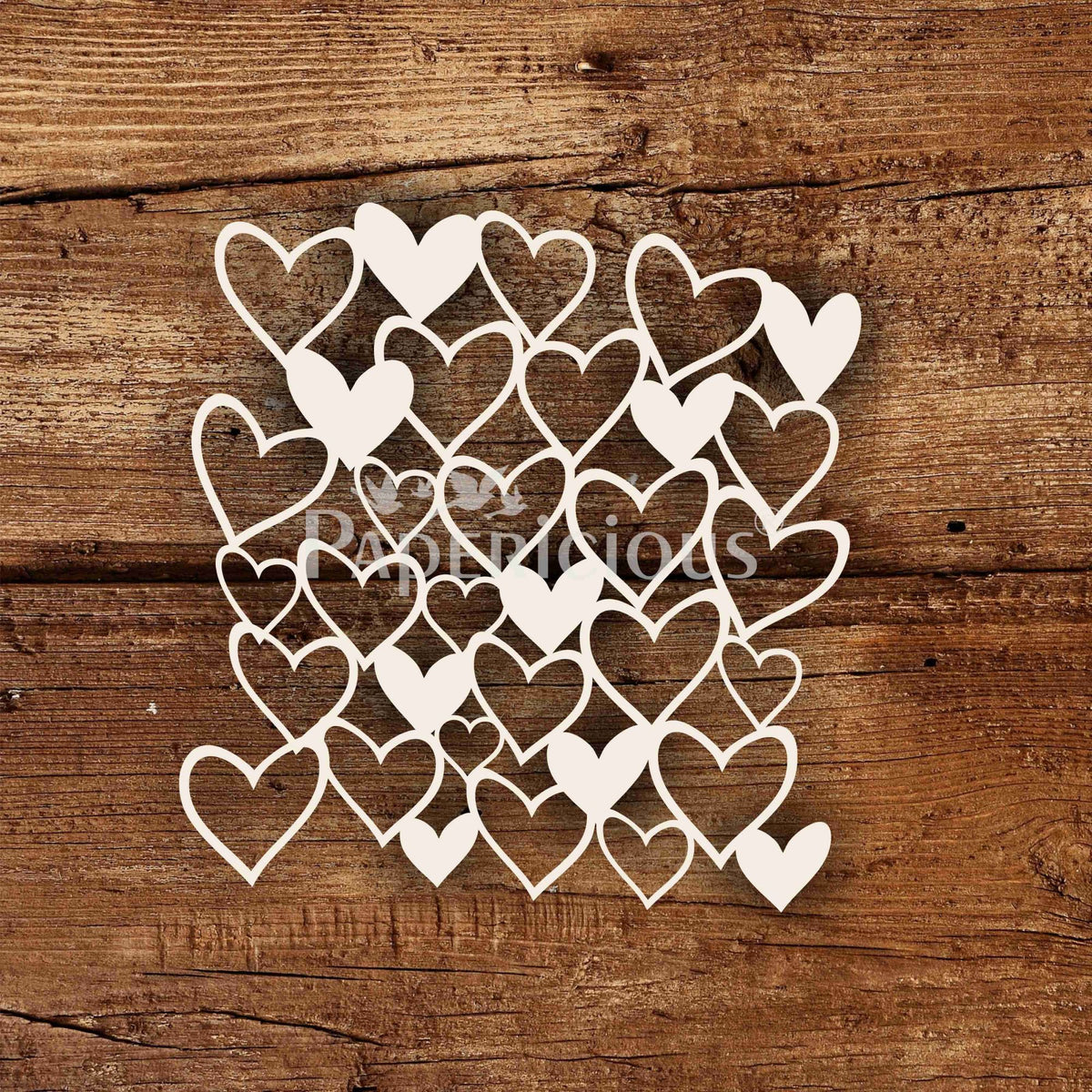 Heart Mesh- 6x6 Inch Laser Cut Pattern Chippis