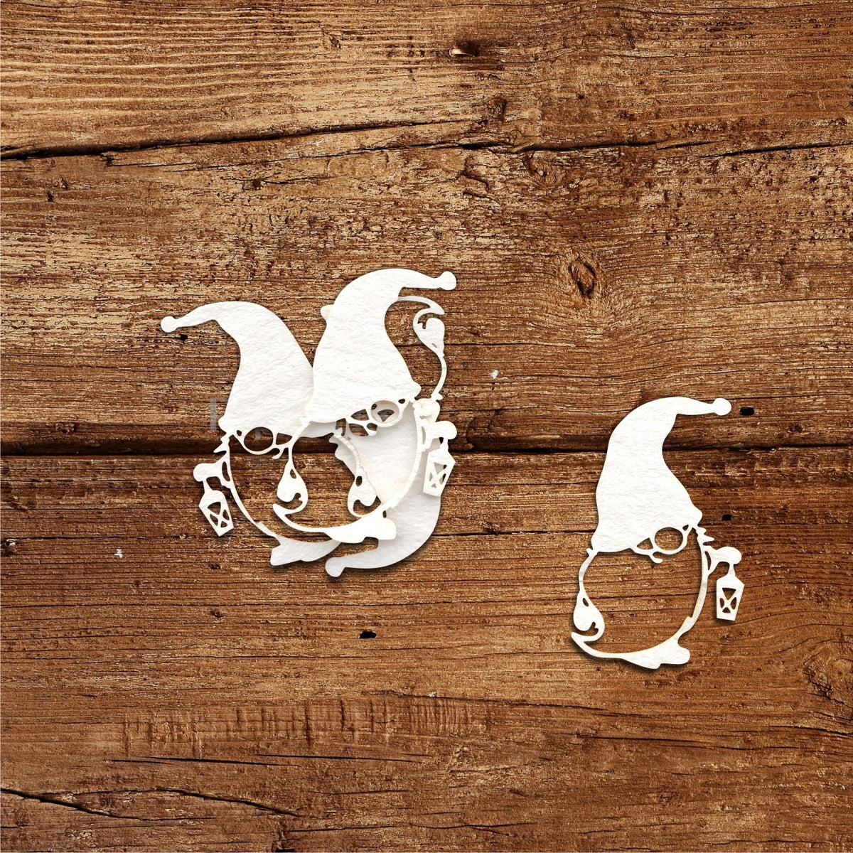 PAPERICIOUS - Mini Embellishments - Christmas / Xmas Gnome with Lantern