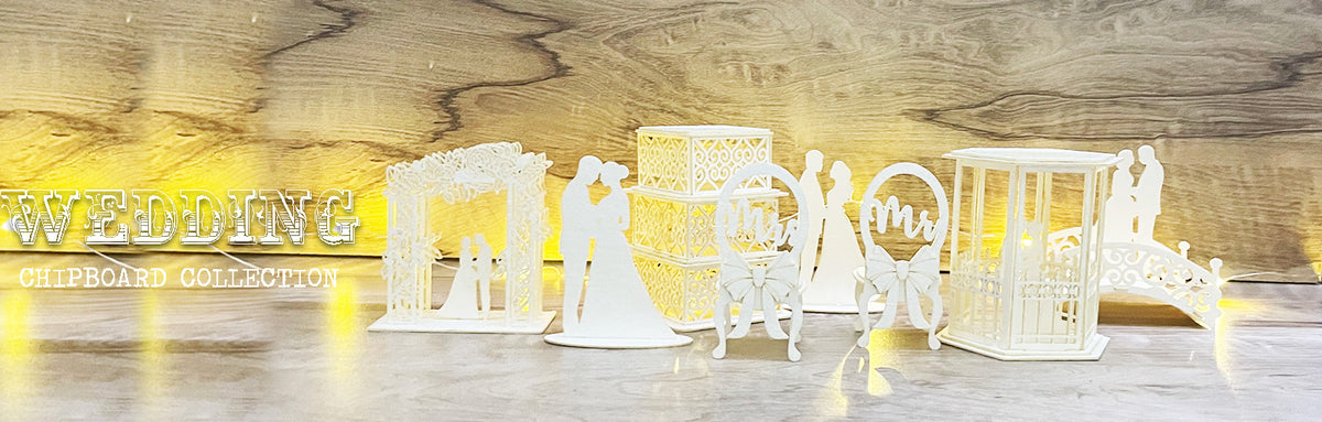 PAPERICIOUS - 3D Chipboard Embellishments - Combo of 12 Designs