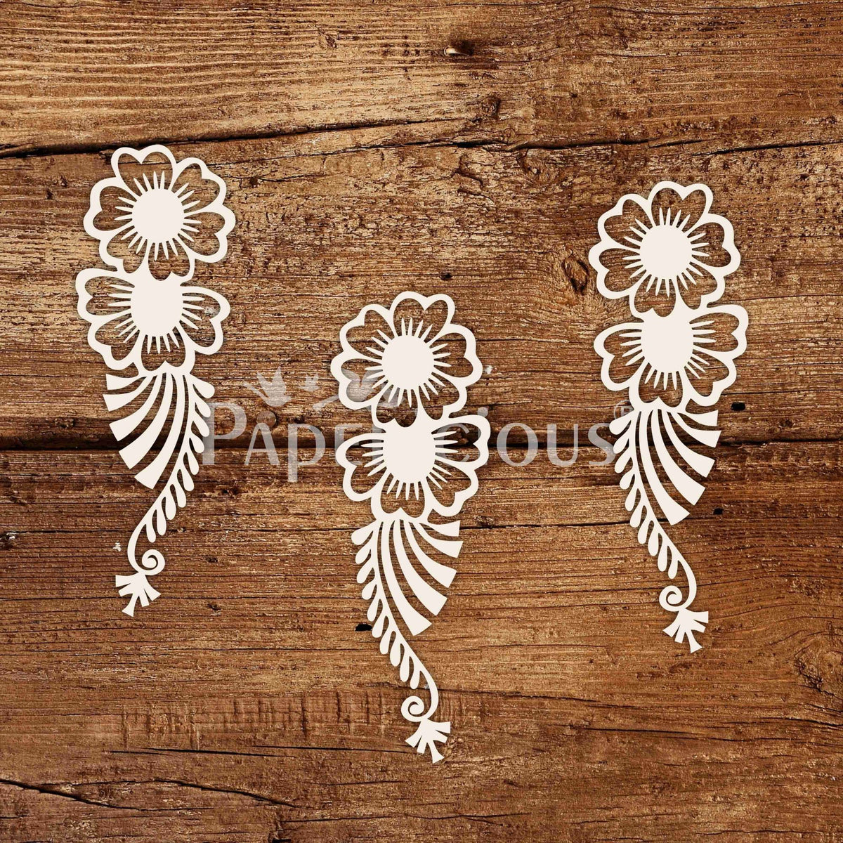 Mermiad Flowers - White Laser Cut Chippis