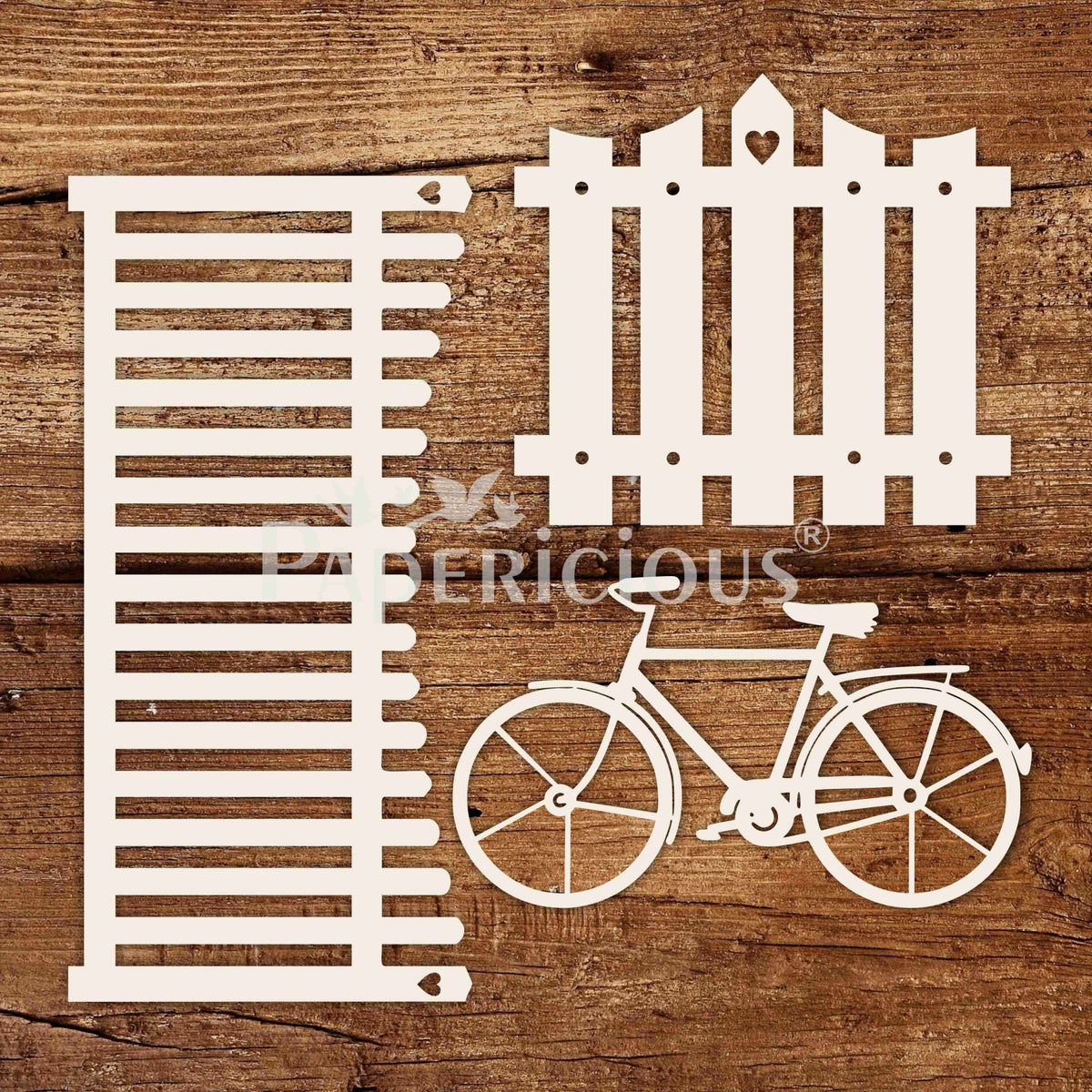 Fancy Fence - - White Laser Cut Chippis