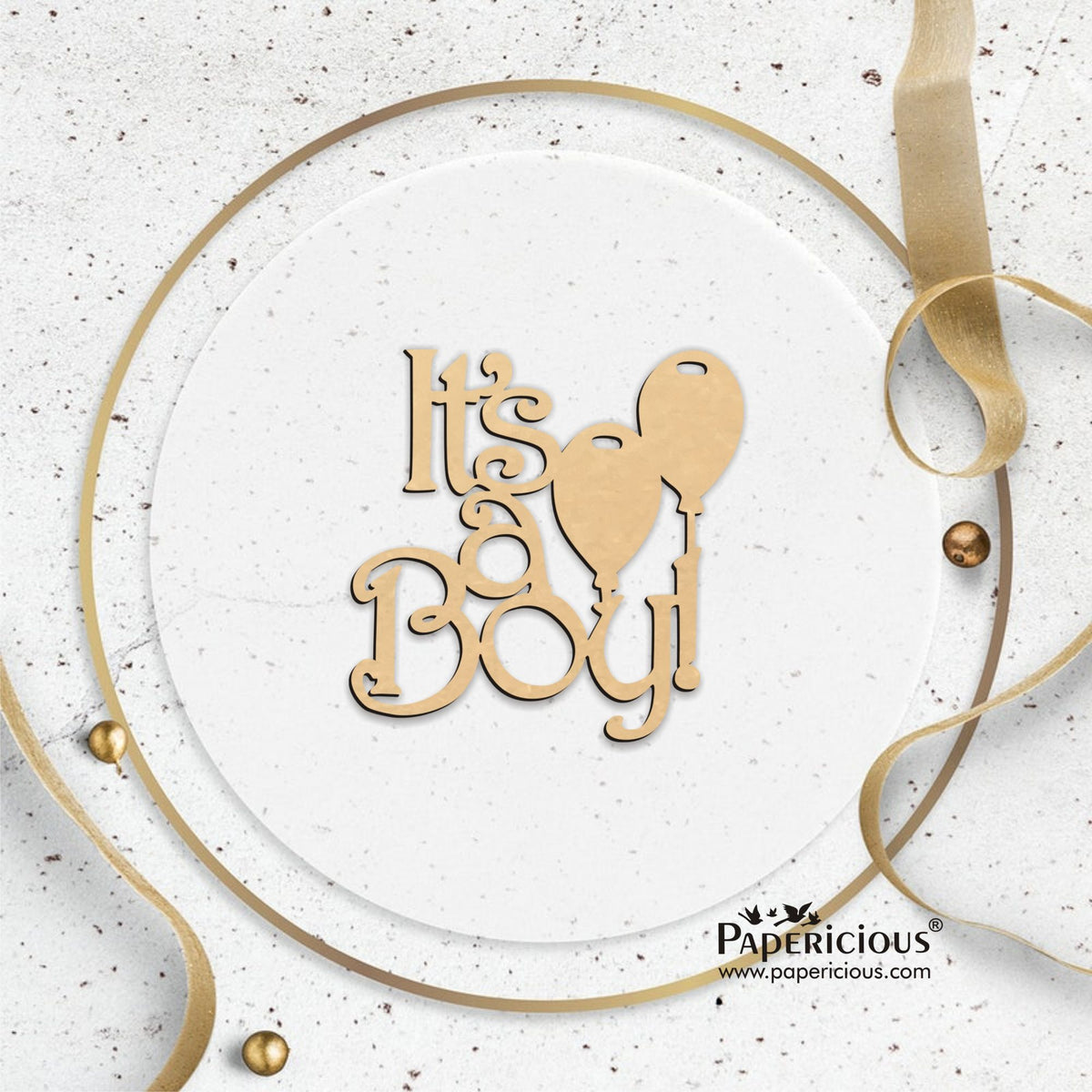 PAPERICIOUS MDF Cutout - ItÂ’s a Boy - 6 Nos - Style 10109