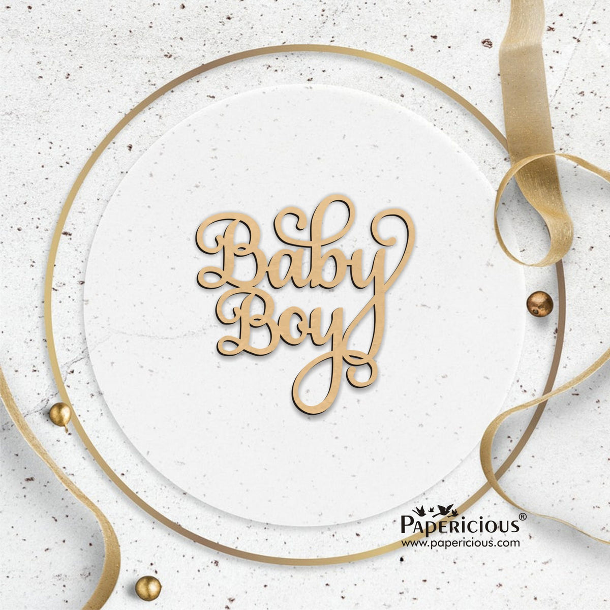 PAPERICIOUS MDF Cutout - Baby Boy - 6 Nos - Style 10111